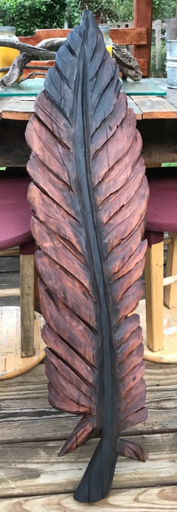 Chainsaw Art Feather Michele Vanderpyle