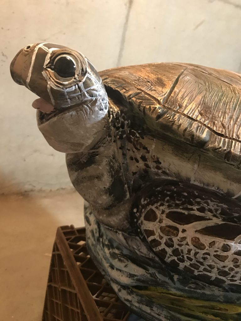 Chainsaw Art Sea Turtle Michele Vanderpyle