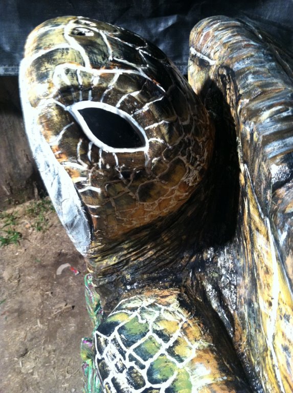 Sea Turtle Chainsaw Carving 1