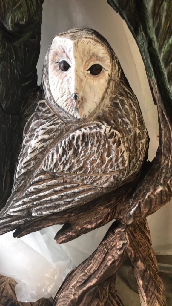 Chainsaw Art Owl Hudson Valley NY